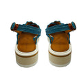 Load image into Gallery viewer, Robert Clergerie Teal Crochet Knit Cross Strap Sandals
