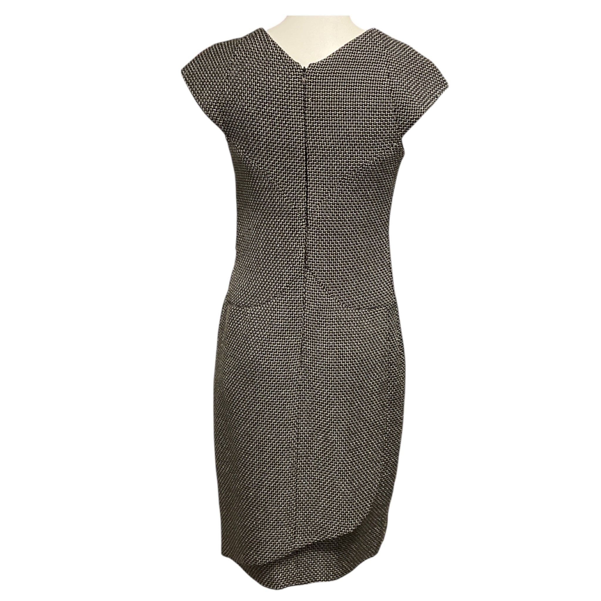 Chanel Black / Gold Metallic Woven Metal Mesh Cocktail Dress
