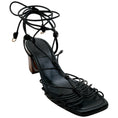 Load image into Gallery viewer, Ulla Johnson Black Leather Leyna Knotted Sandals

