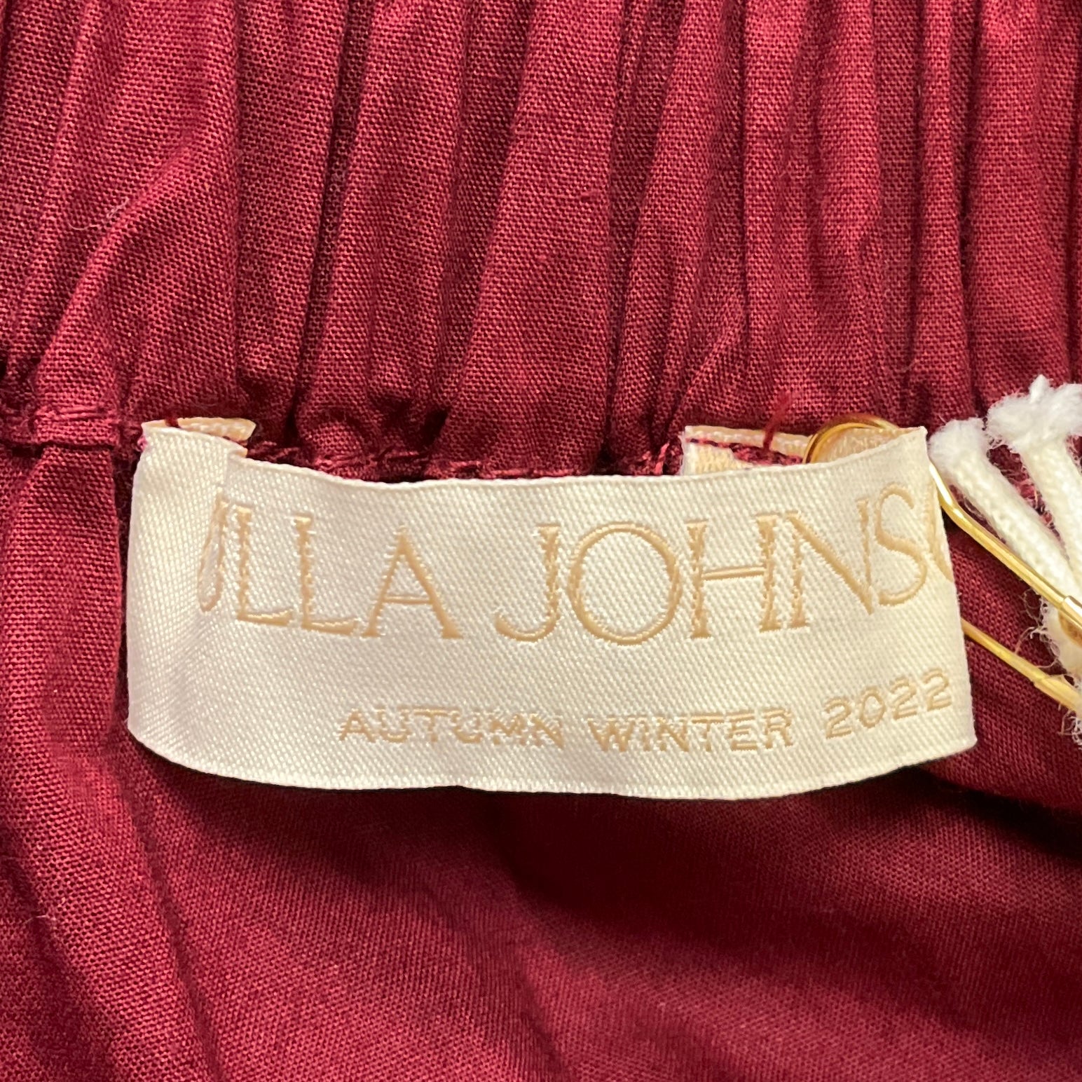 Ulla Johnson Bordeaux Autumn Winter 2022 Martine Mini Dress