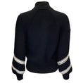 Load image into Gallery viewer, Chanel Black / Ecru 2016 Wool and Cashmere Knit Full Zip Blouson Sweater
