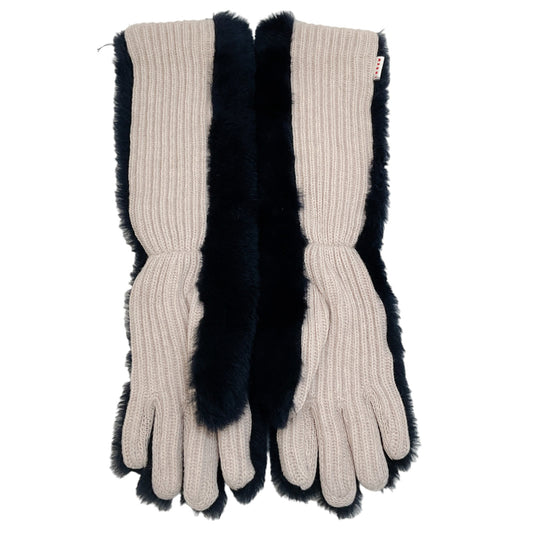 Marni Navy Blue Shearling Gloves