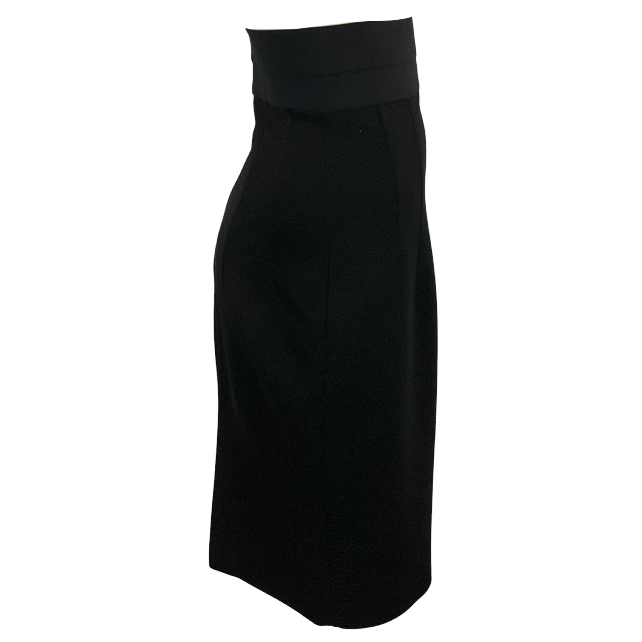 Les Copains Black Fitted Bandage Midi Pencil Skirt