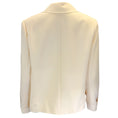 Load image into Gallery viewer, Chanel Ivory 2007 CC Logo Buttoned Raw Edge Military Style Jacket
