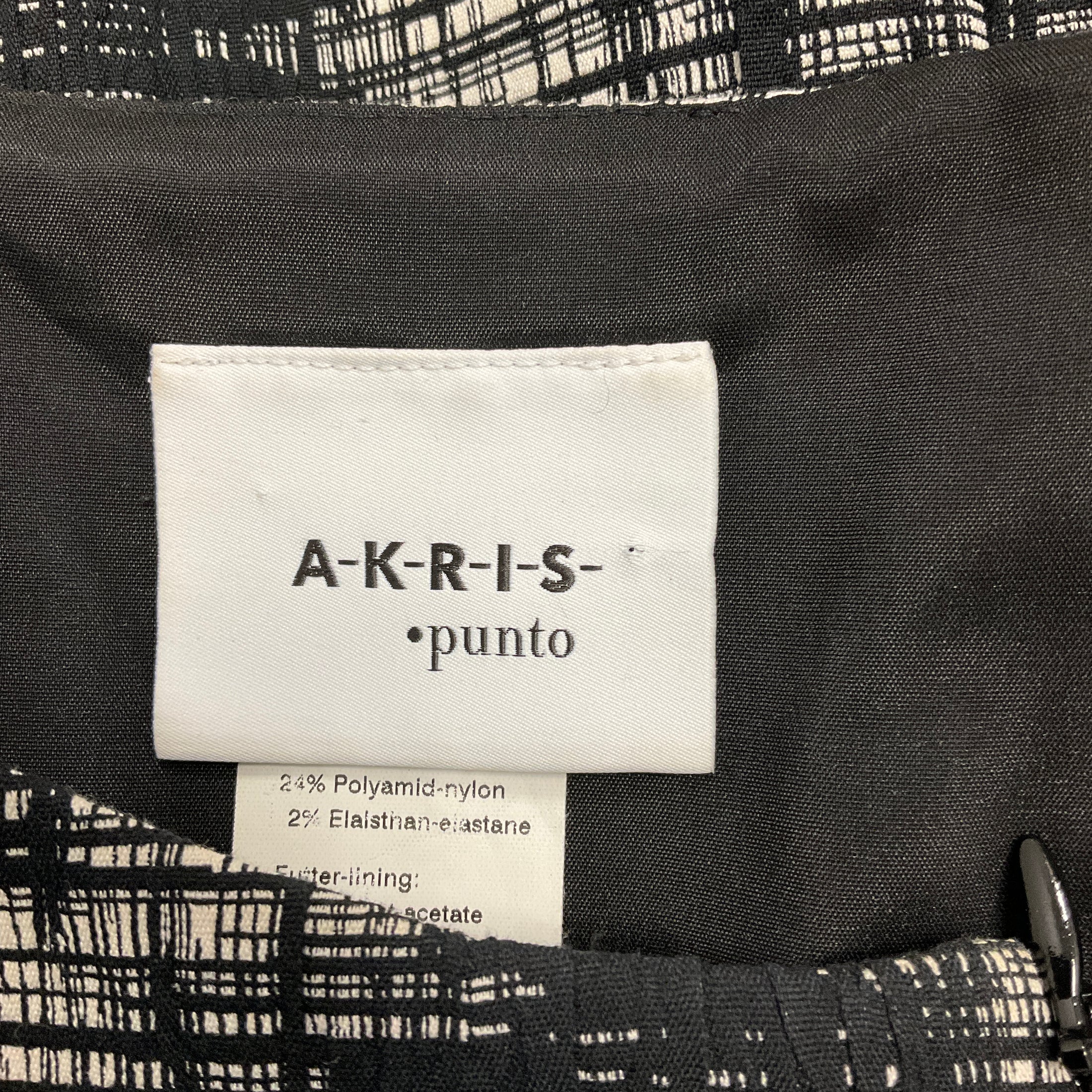 Akris Punto Black / White Sleeveless Sheath Midi Dress