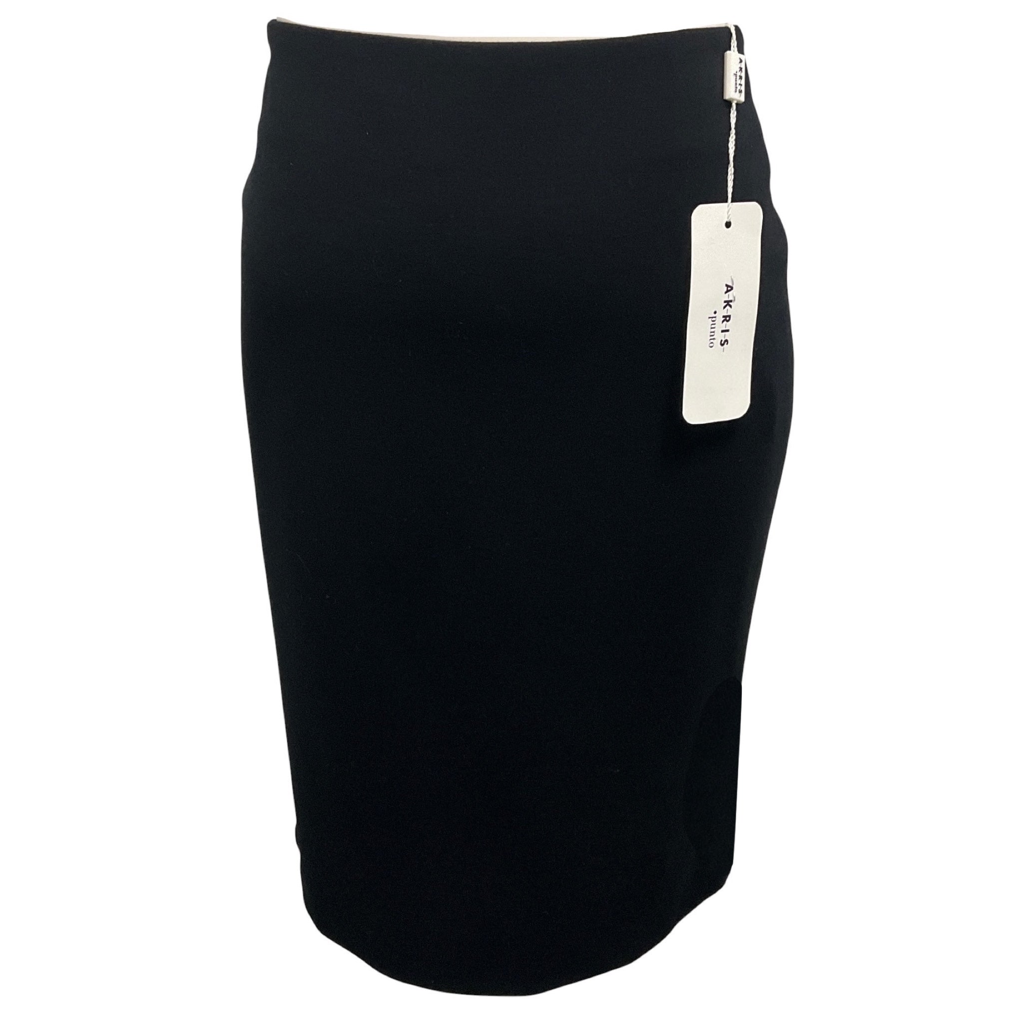 Akris Punto Black Viscose Stretch Jersey Skirt