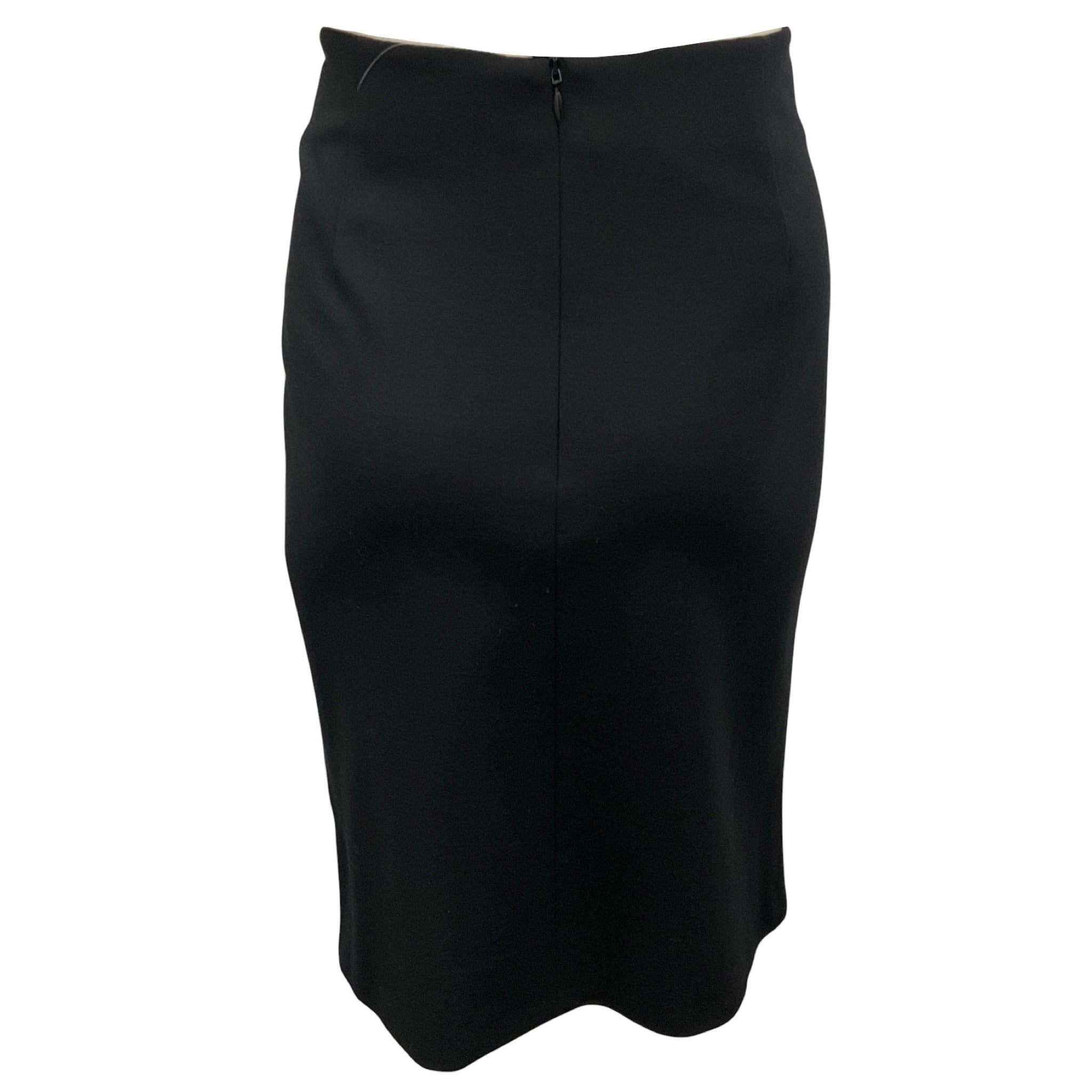 Akris Punto Black Viscose Stretch Jersey Skirt