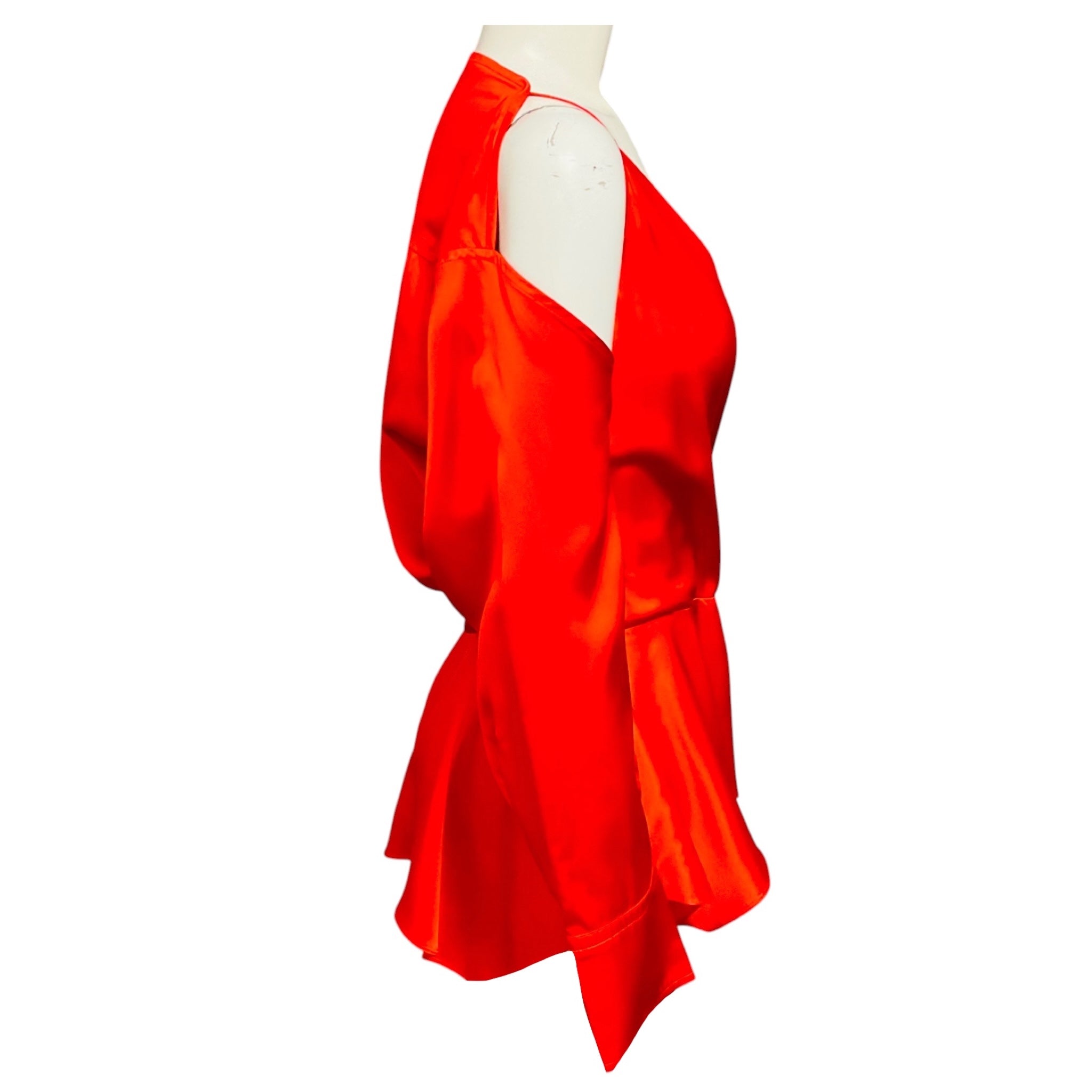 JW Anderson Red Cold Shoulder Blouse