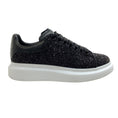 Load image into Gallery viewer, Alexander McQueen Black / White Oversized Black Glitter Sneakers
