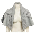 Load image into Gallery viewer, Burberry Grey Melange Jersey and Cable Knit Cropped Shrug / Cape

