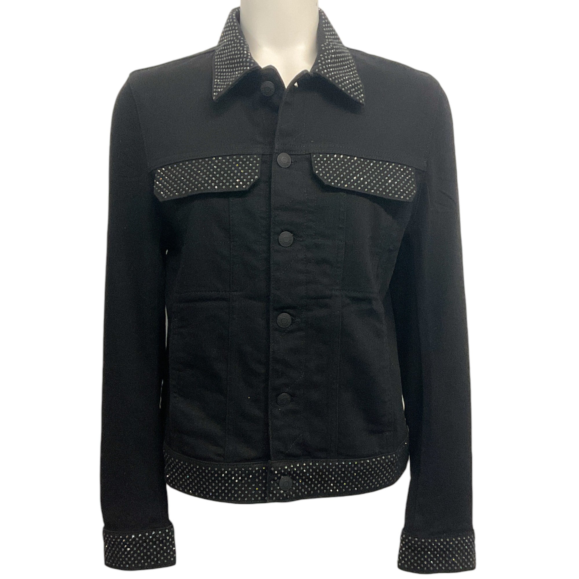 Zadig & Voltaire Black Kioky Denim Eco Strass Jacket