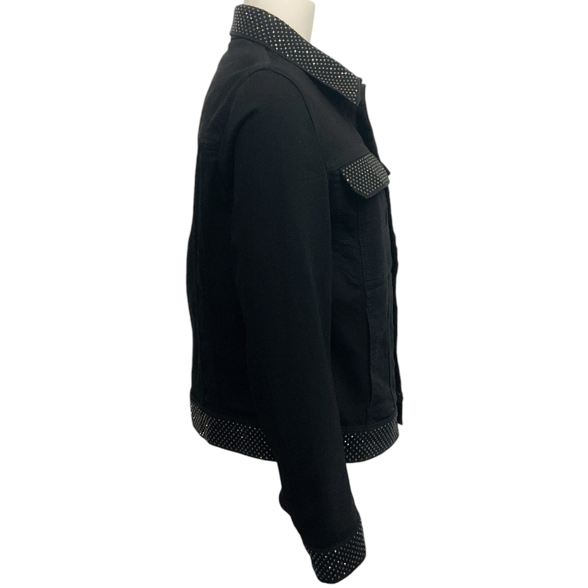 Zadig & Voltaire Black Kioky Denim Eco Strass Jacket