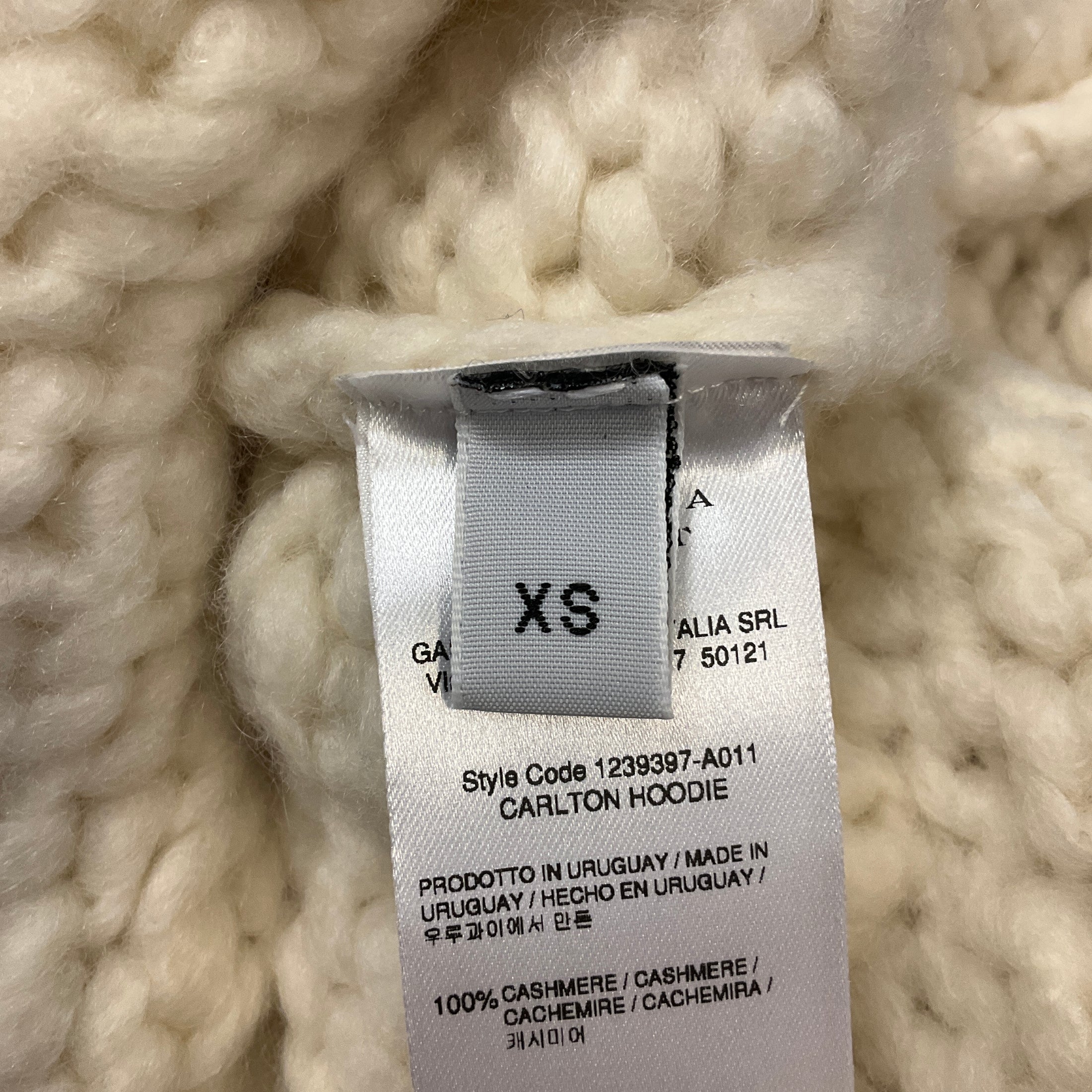 Gabriela Hearst Ivory Cashmere Knit Carlton Hoodie