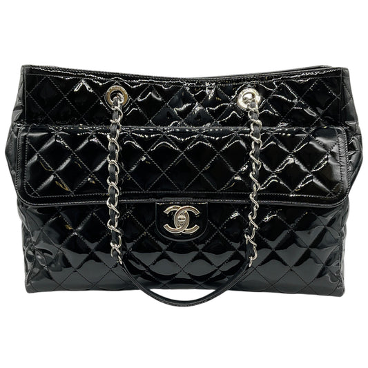 Chanel Large Coco Shine Black Patent Tote
