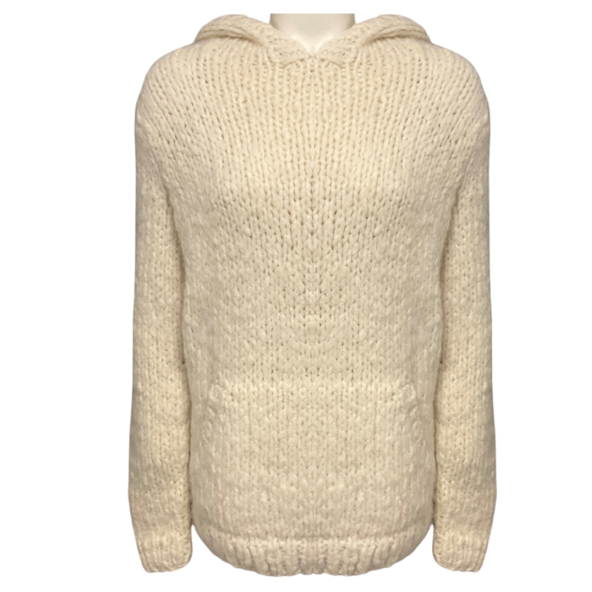 Gabriela Hearst Ivory Cashmere Knit Carlton Hoodie