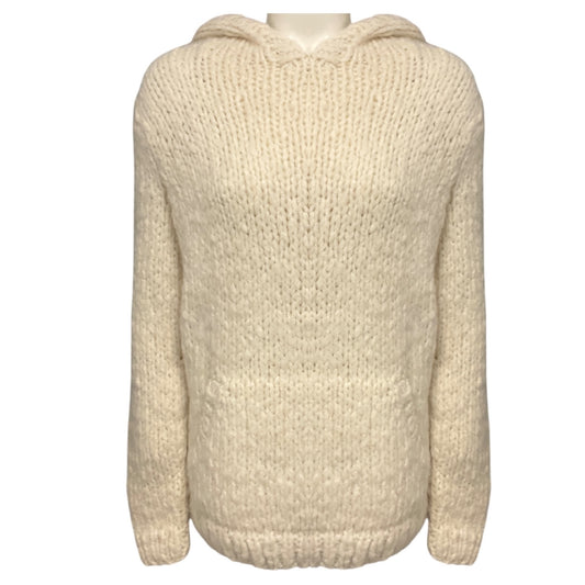 Gabriela Hearst Ivory Cashmere Knit Carlton Hoodie