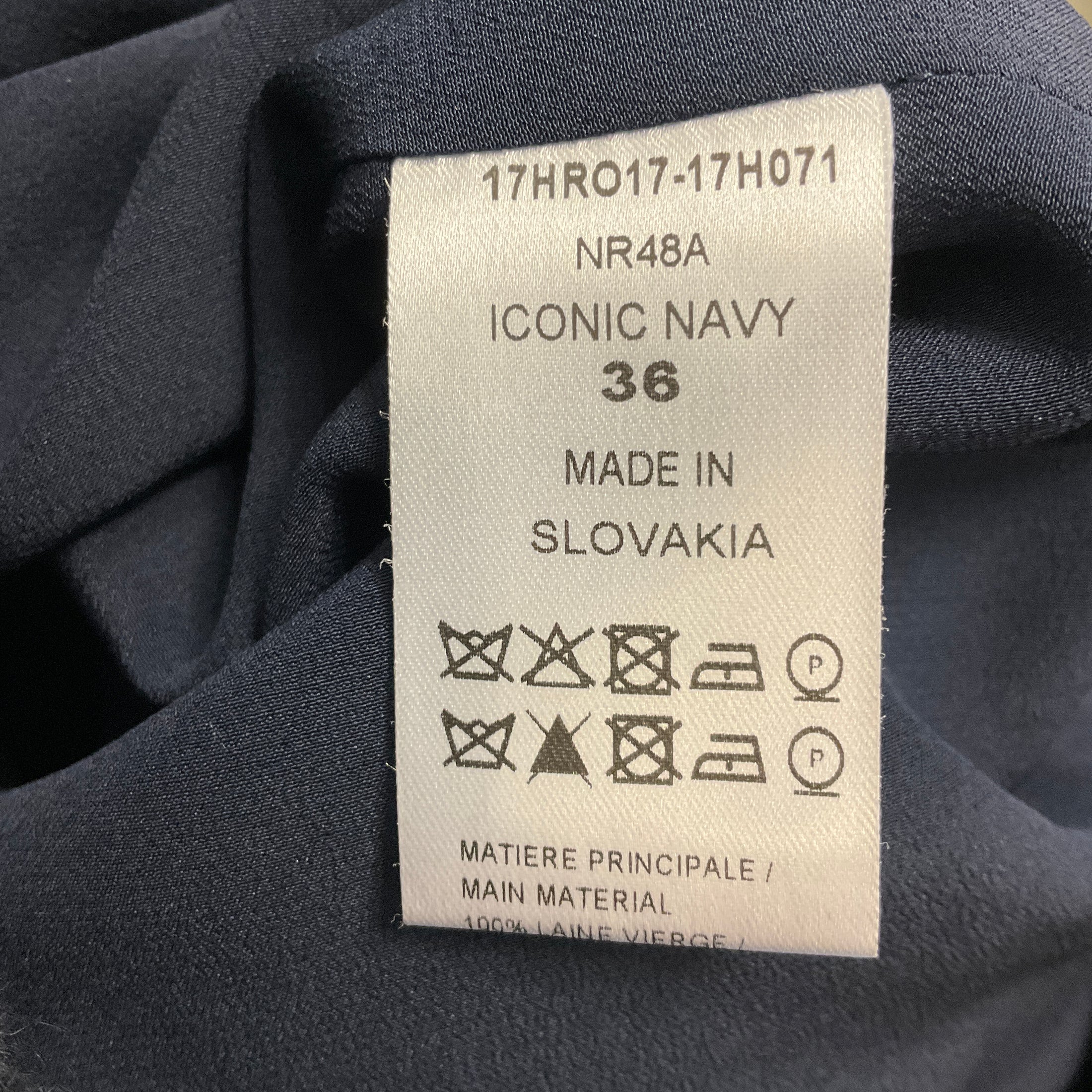 Chloe Iconic Navy Sleeveless Boucle Wool Dress