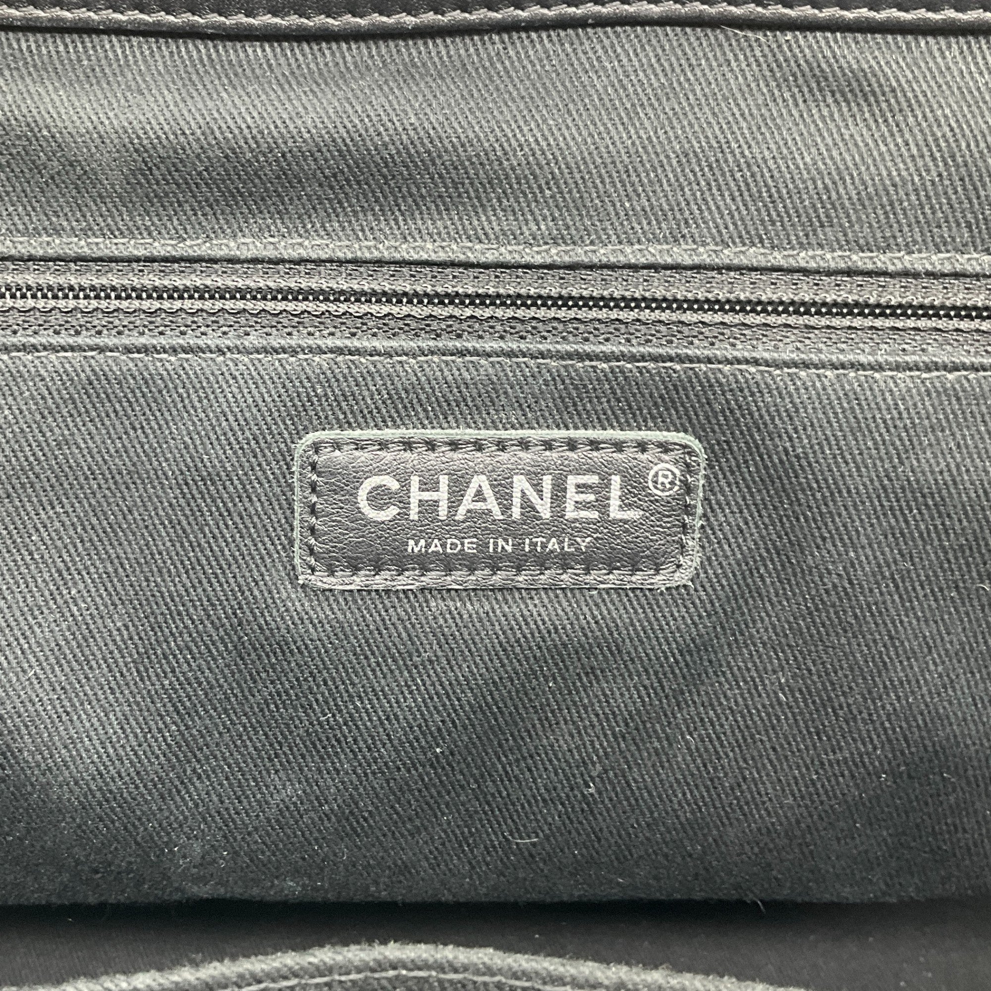 Chanel Large Coco Shine Black Patent Tote