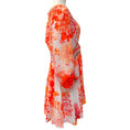 Load image into Gallery viewer, Camilla Orange / White Silk Dragon Mother Blouson Flared Dress
