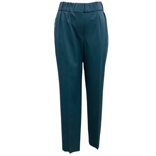 Brunello Cucinelli Slate Blue Wool Stretch Pull On Pants / Trousers