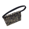Load image into Gallery viewer, Bottega Veneta Vintage Black Shell Detail Silk Handbag

