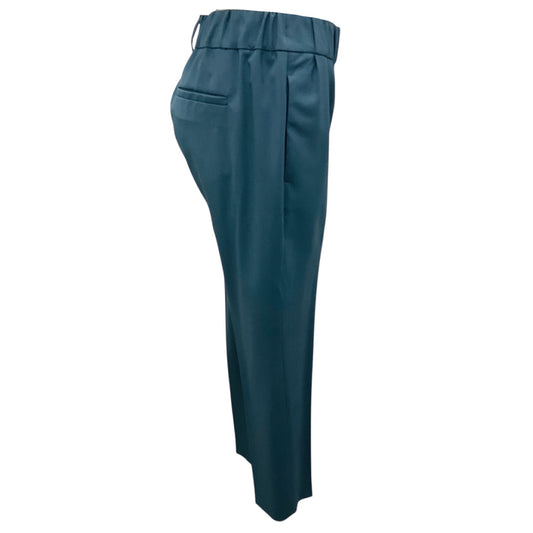 Brunello Cucinelli Slate Blue Wool Stretch Pull On Pants / Trousers