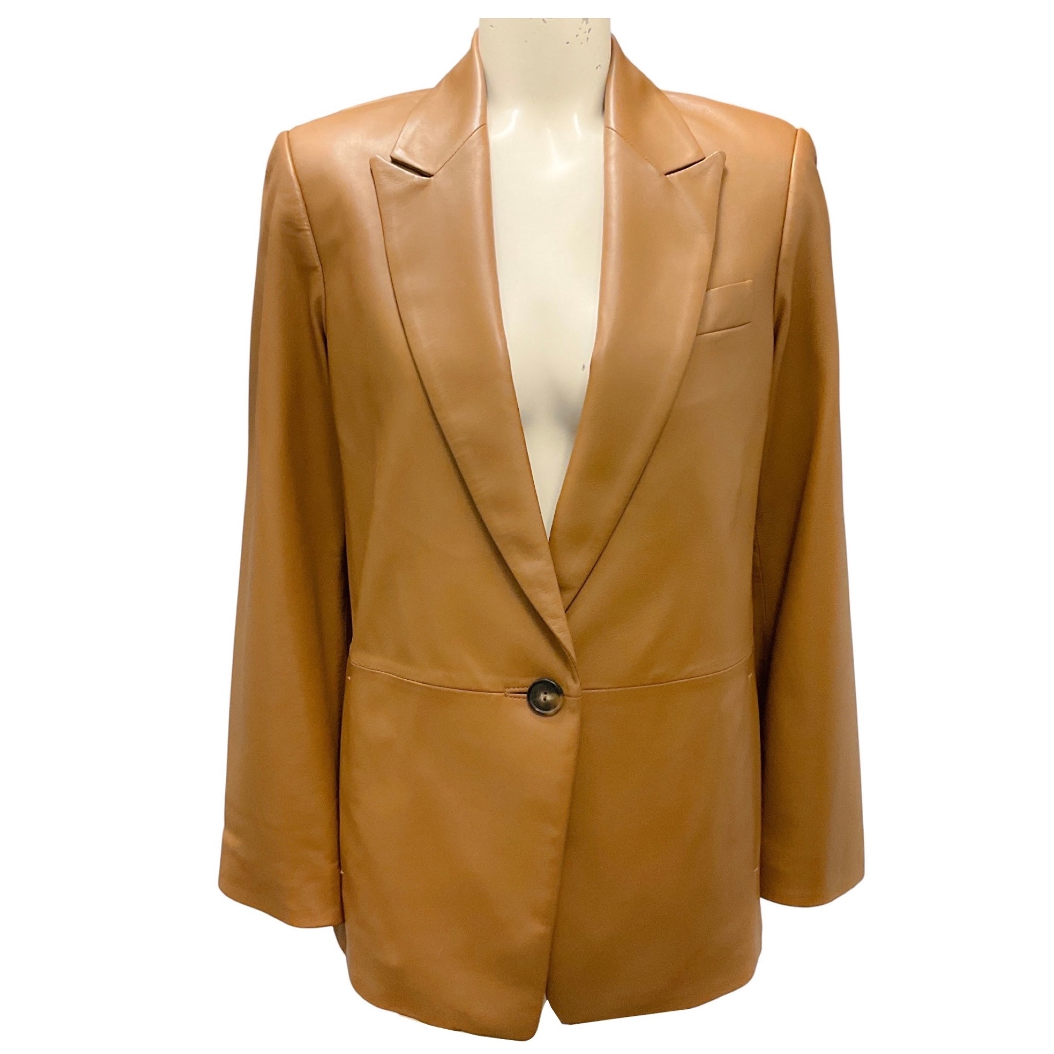 Vince Light Brown Lamb Leather Jacket