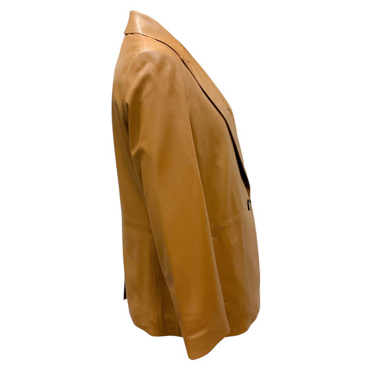 Vince Light Brown Lamb Leather Jacket