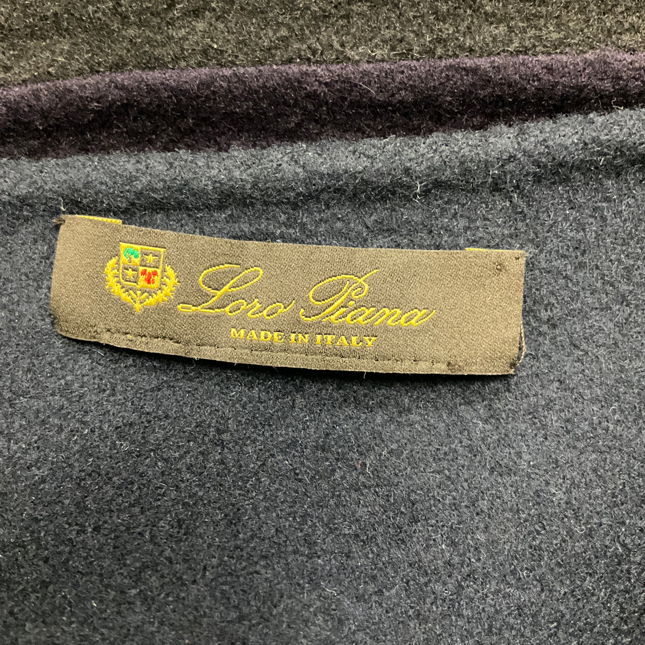 Loro Piana Navy / Purple / Grey Colorblock Cashmere Skirt