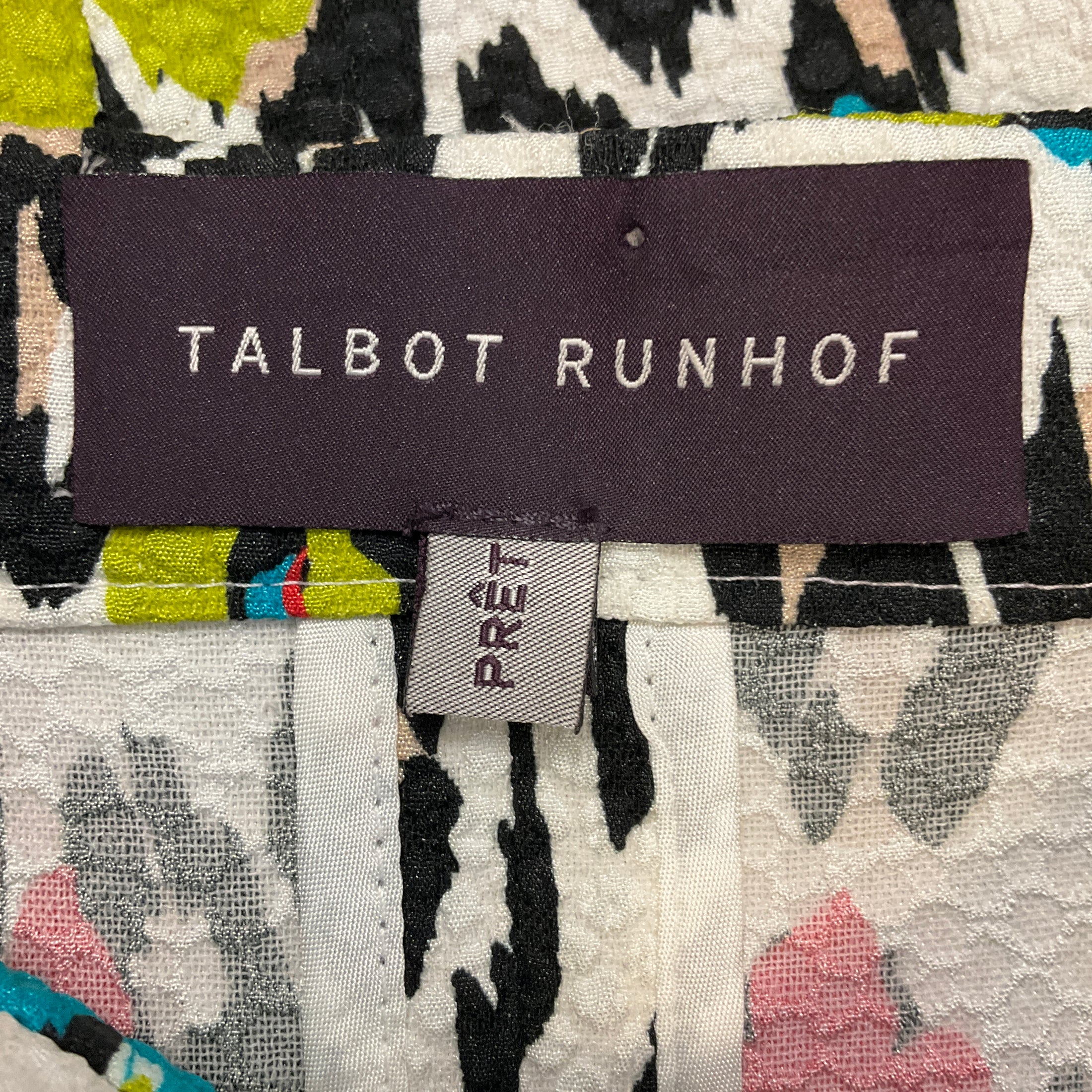 Talbot Runhof White / Red / Black Multi Leopard Printed Lace Trimmed Midi Dress