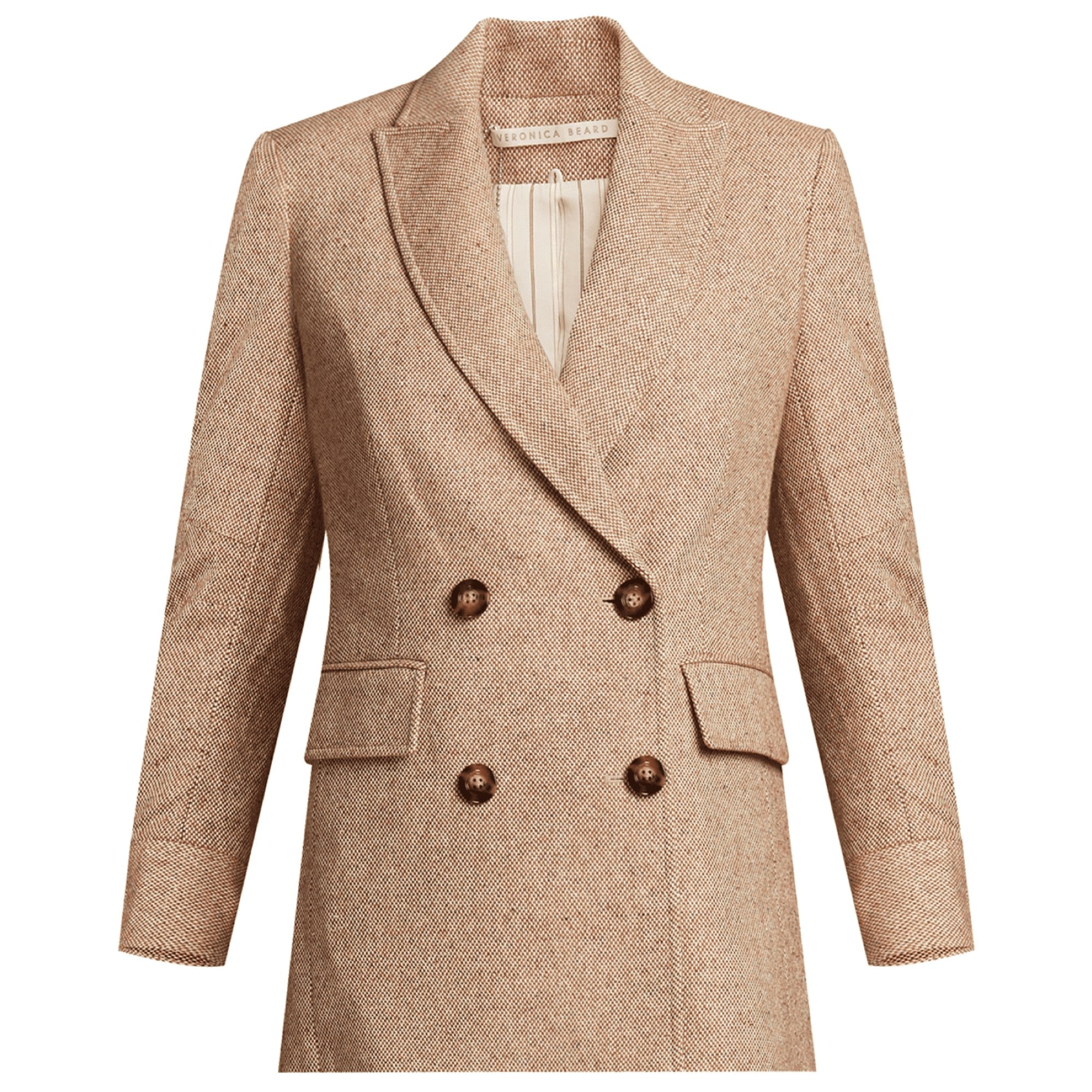 Veronica Beard Camel Pyle Dickey Blazer