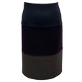 Load image into Gallery viewer, Loro Piana Navy / Purple / Grey Colorblock Cashmere Skirt
