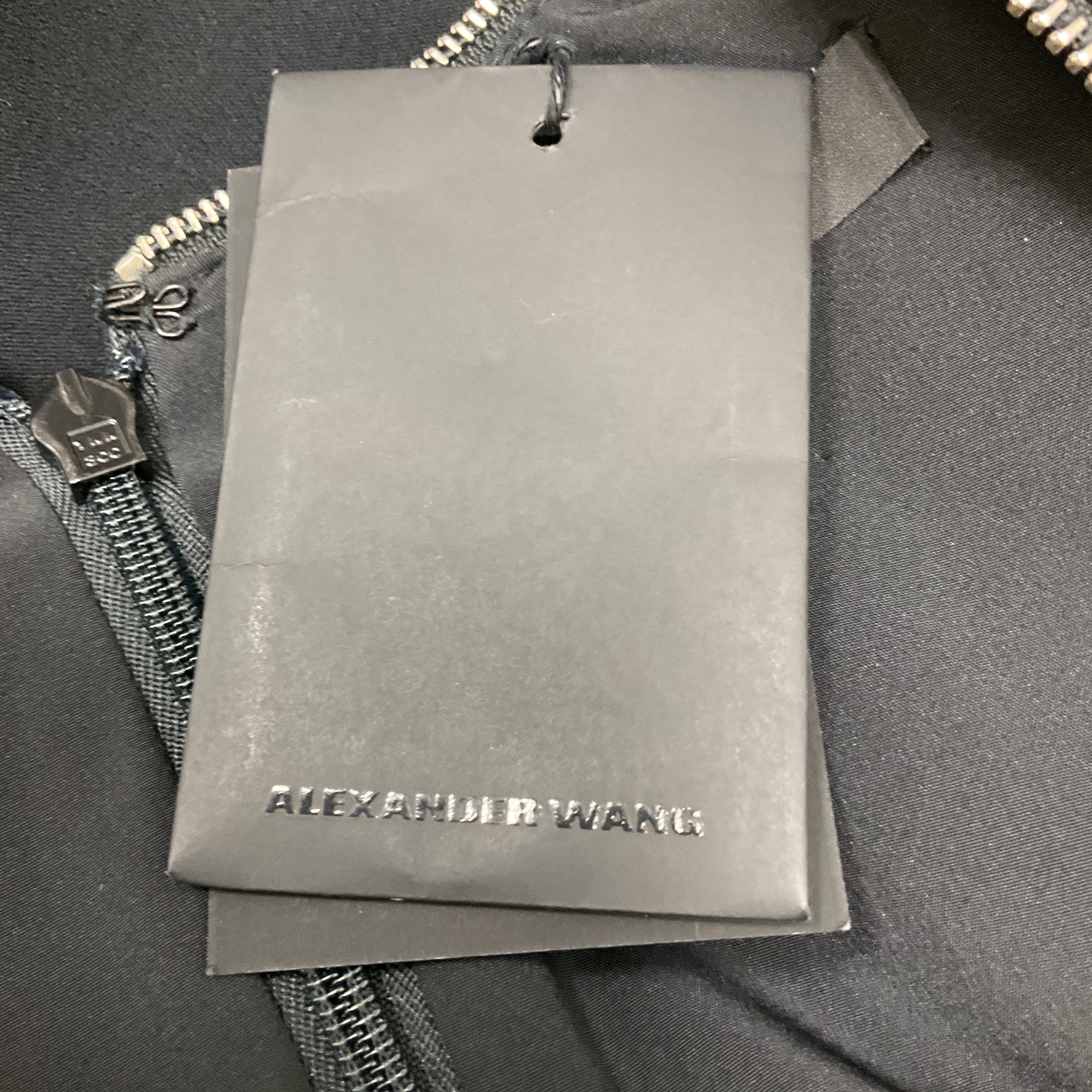 Alexander Wang Black Zipper Detail Draped Crepe Top