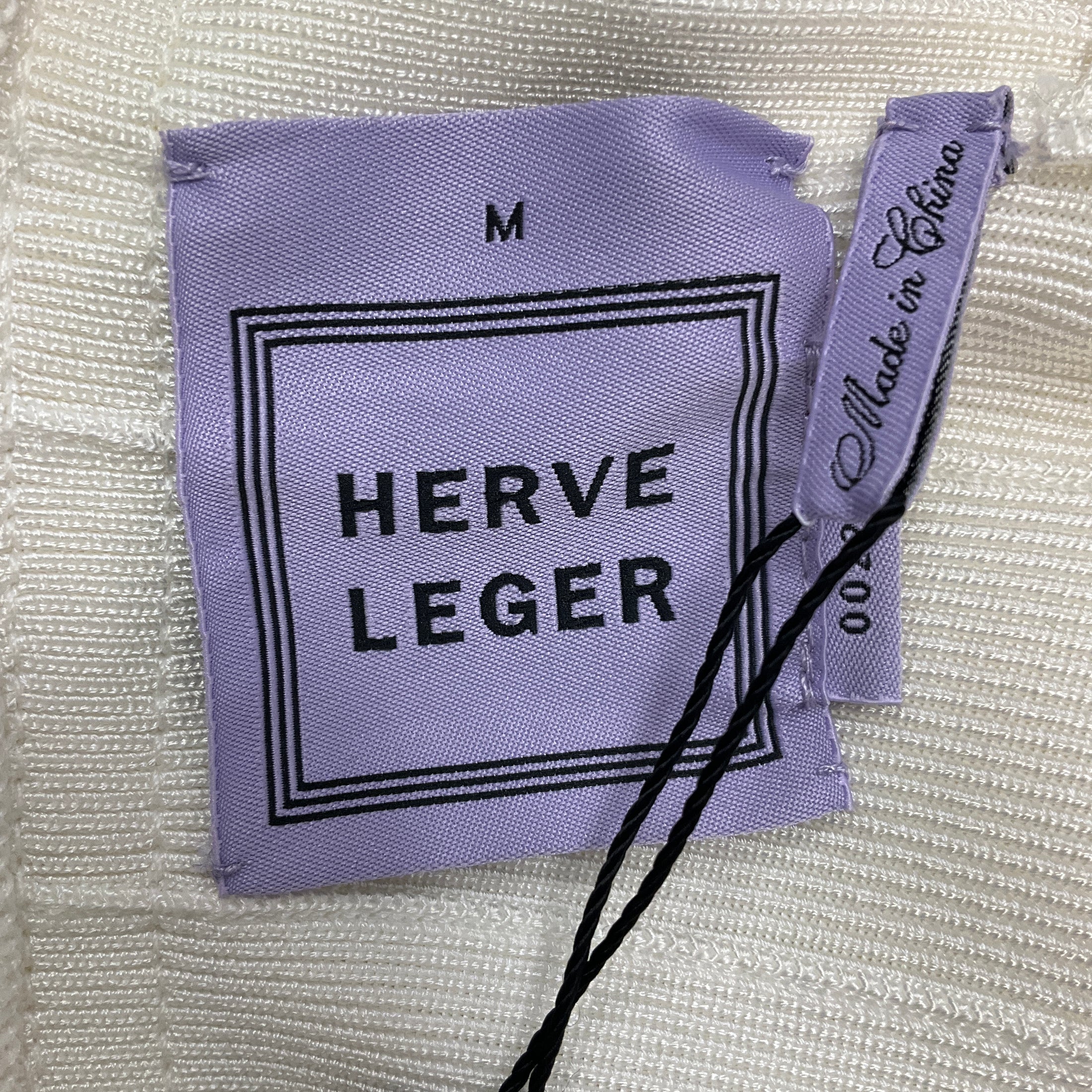 Herve Leger Ivory Makayla Cap Sleeved Flared Bandage Knit Mini Dress