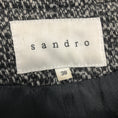 Load image into Gallery viewer, Sandro Black / White Tweed and Leather Trench Coat
