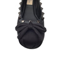 Load image into Gallery viewer, Valentino Black Rockstud Satin Ballet Flats
