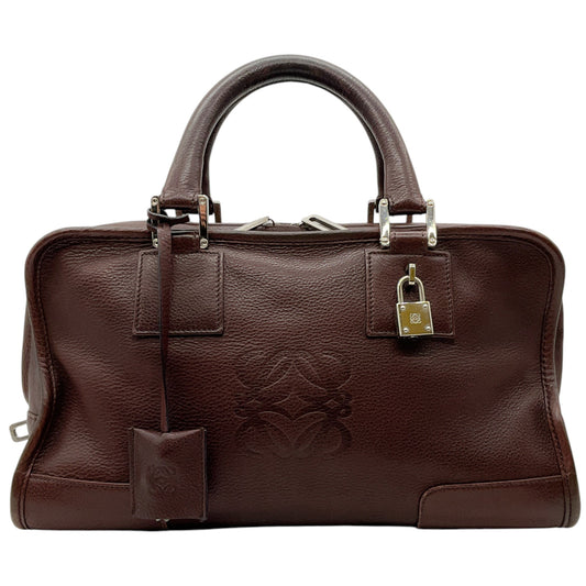 Loewe Brown Leather Anagram Amazona 28 Satchel
