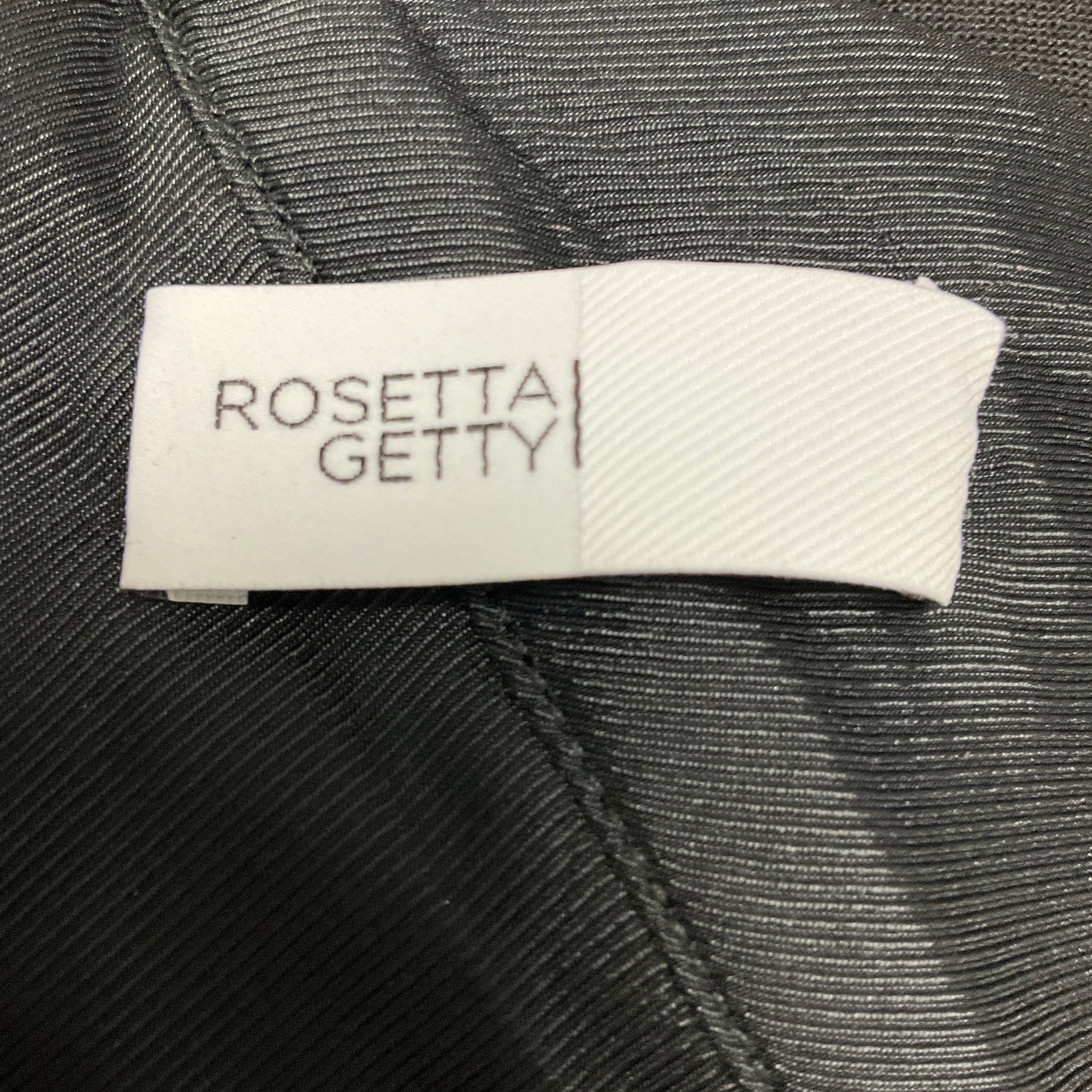 Rosetta Getty Black Cross Neck Sleeveless Midi Dress