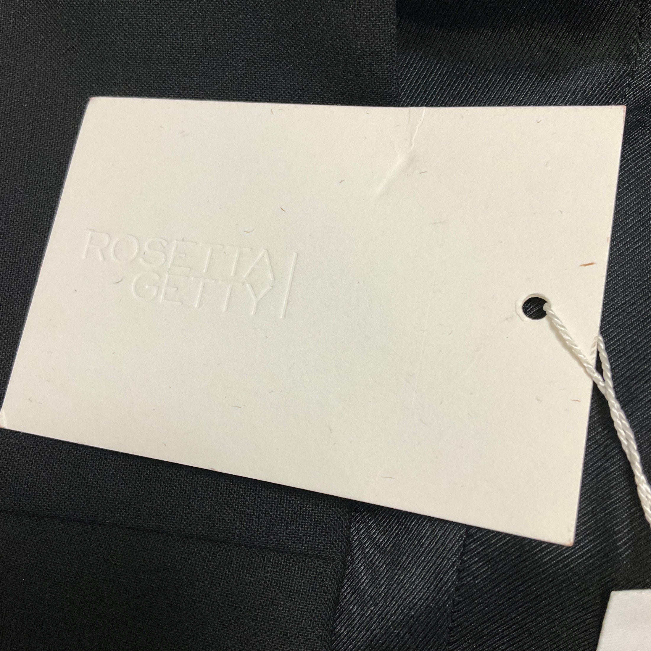 Rosetta Getty Black Cross Neck Sleeveless Midi Dress
