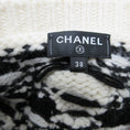 Load image into Gallery viewer, Chanel Ivory / Black Cashmere and Silk Diamond Knit Sweater
