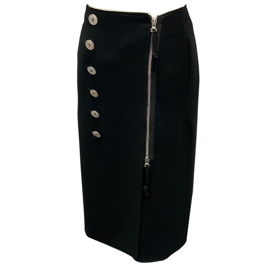 Altuzarra Black Zipper Detail Crepe Skirt