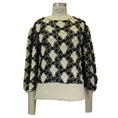 Load image into Gallery viewer, Chanel Ivory / Black Cashmere and Silk Diamond Knit Sweater
