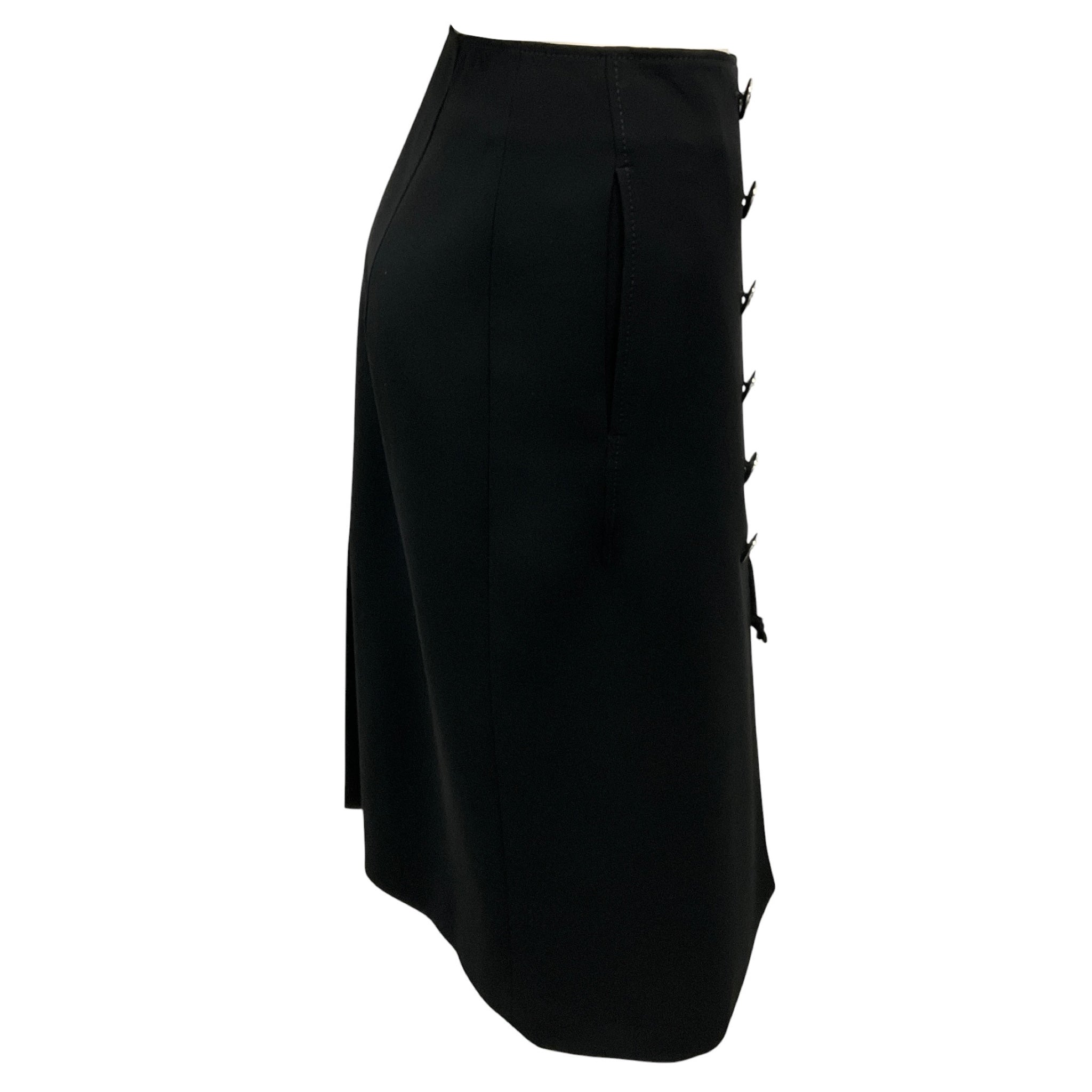 Altuzarra Black Zipper Detail Crepe Skirt