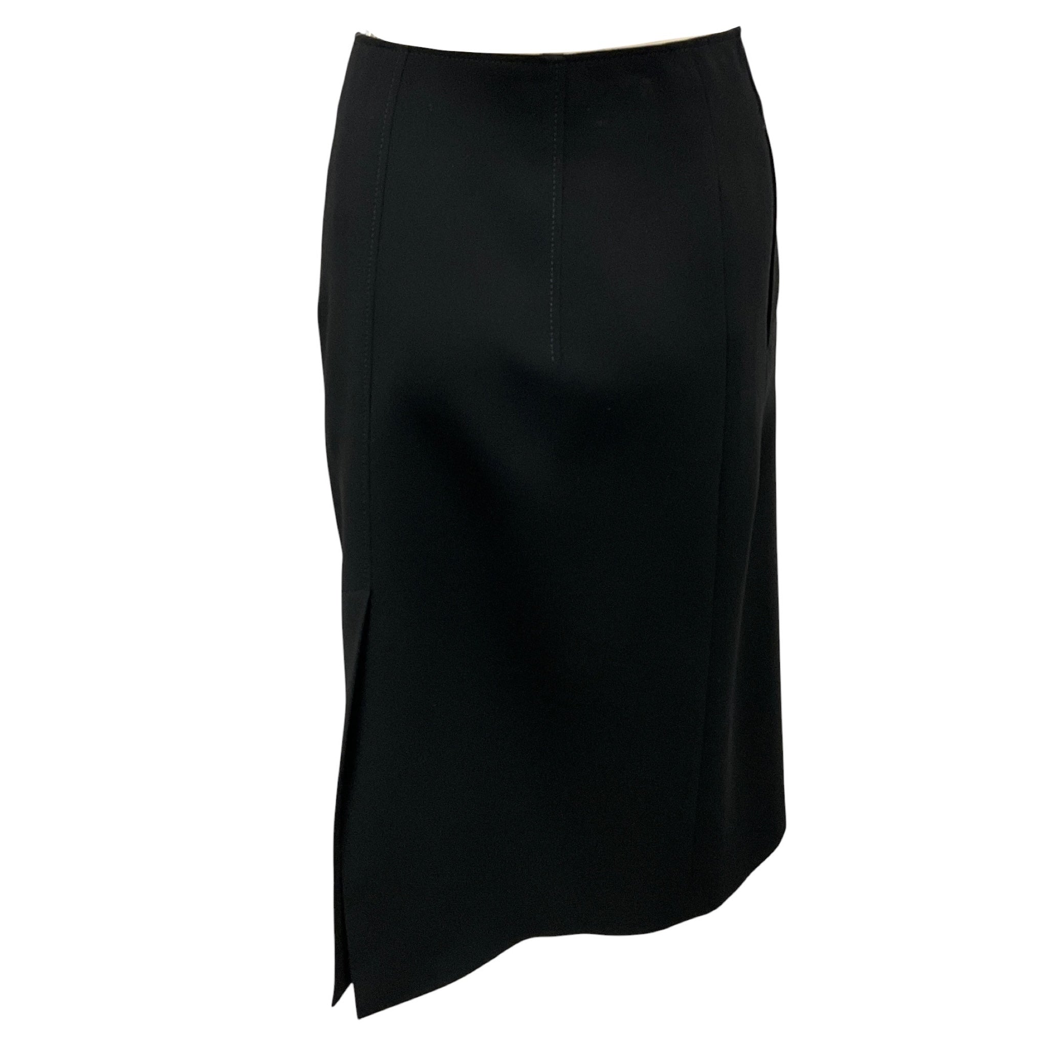 Altuzarra Black Zipper Detail Crepe Skirt
