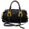 Load image into Gallery viewer, Prada Black Belted Tessuto Two Way Bag
