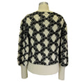 Load image into Gallery viewer, Chanel Ivory / Black Cashmere and Silk Diamond Knit Sweater
