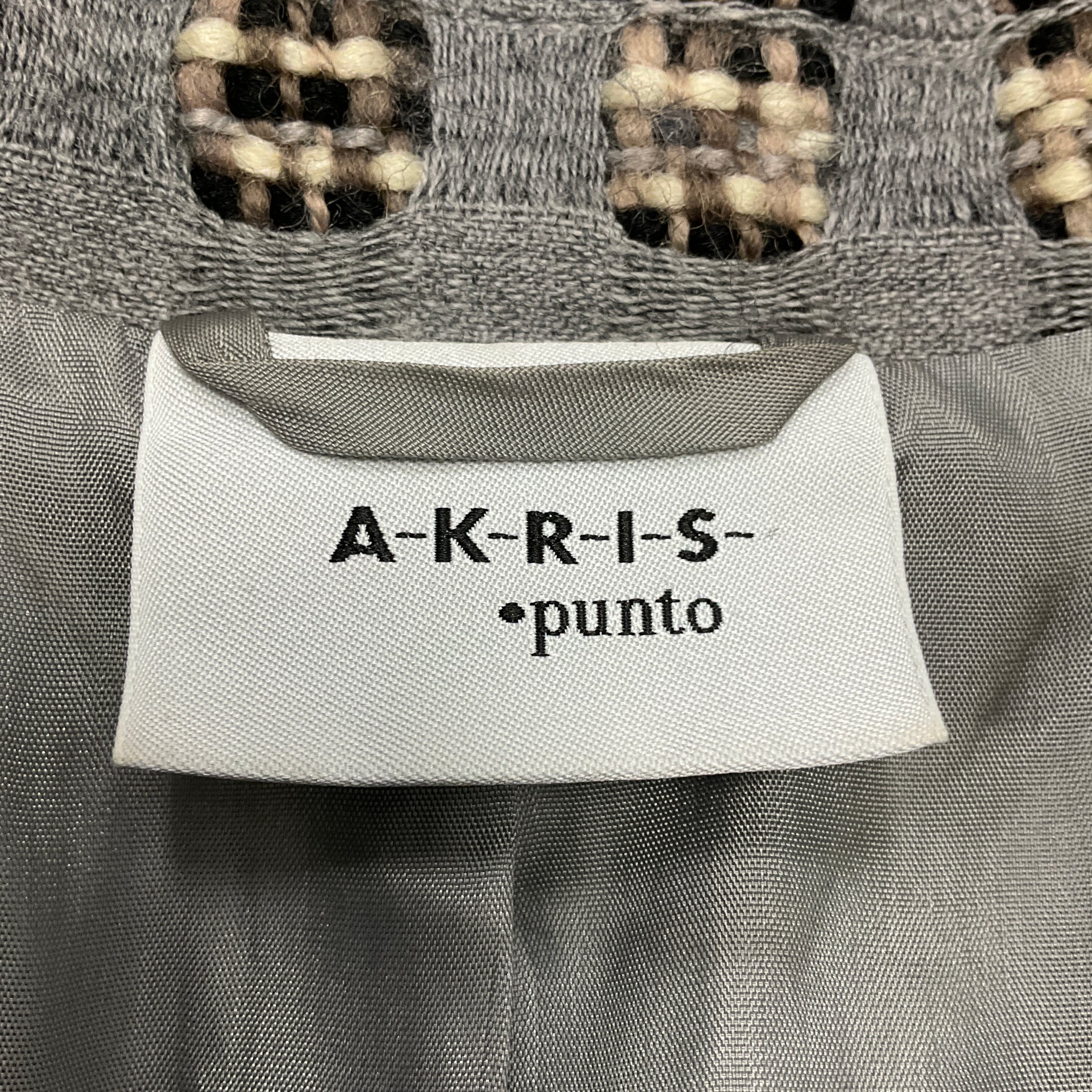 Akris Punto Light Grey Woven Wool Jacket