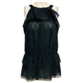Load image into Gallery viewer, Oscar de la Renta Black Sleeveless Lace Blouse
