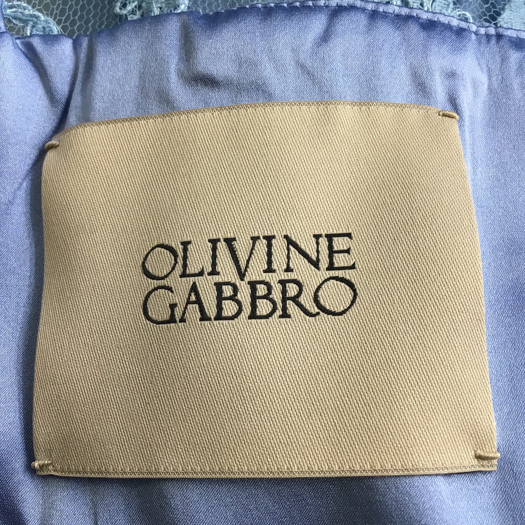 Olivine Gabbro Light Blue Lace and Crepe Dress