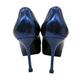 Load image into Gallery viewer, Yves Saint Laurent Blue Metallic Leather Tribtoo 80 Platform Pump
